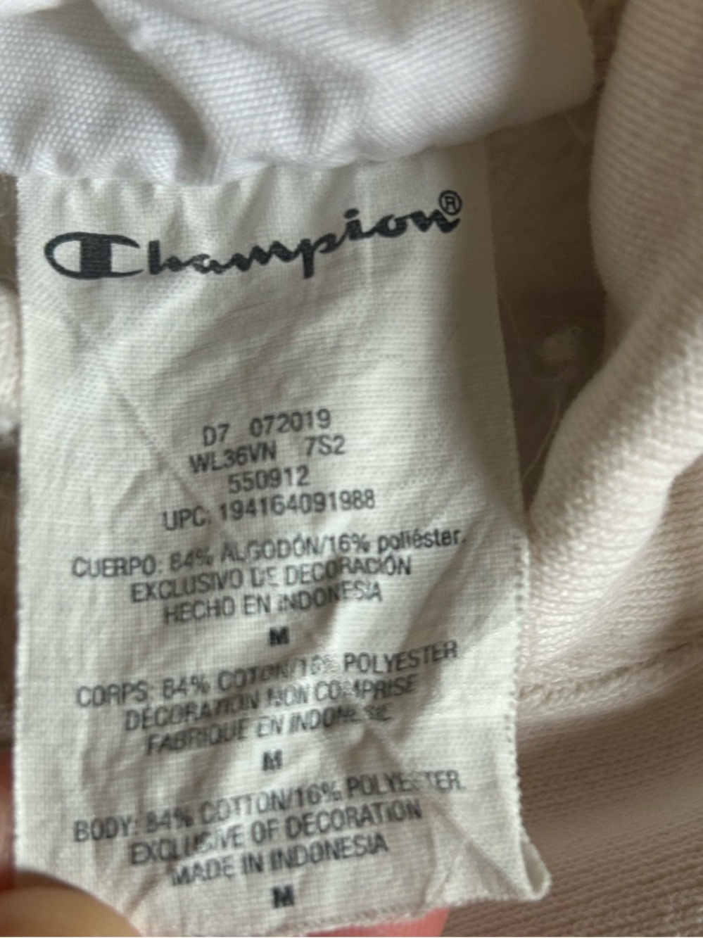 Champion Reverse Weave Hoodie Womens M White Embroidered Logo - Picture 7 of 10